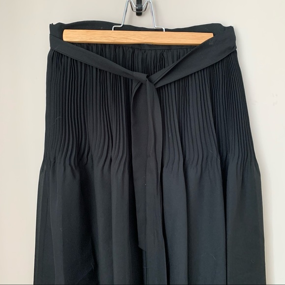 Vintage Dresses & Skirts - Vintage Holt Renfrew 1970’s Black Pleated Midi Skirt Size Small